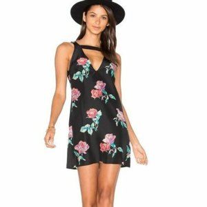 Stone Cold Fox Lotus Dress - Women's Size 1 - Black Peony Print